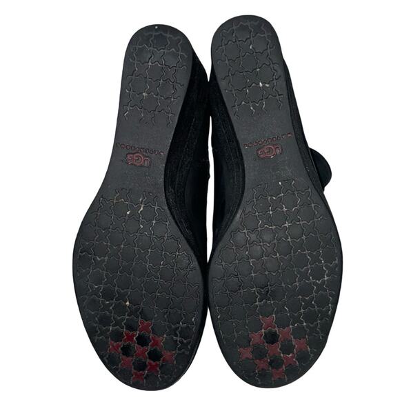 UGG Emalie Black Leather Wedge Ankle Boots     Size:  US 8 - Picture 7 of 8